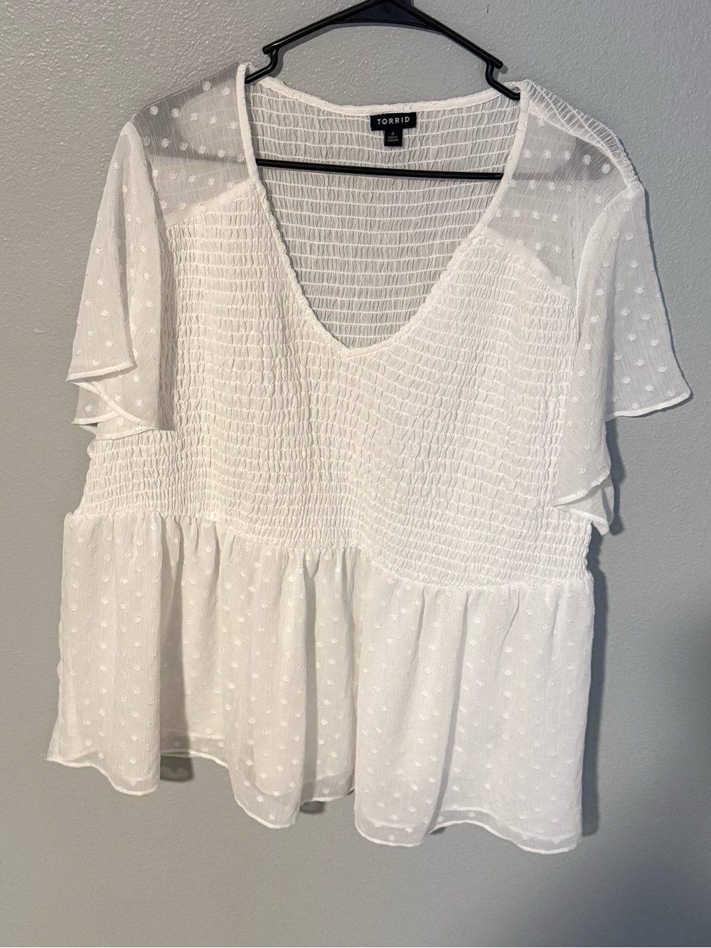 Torrid Polkadot Peplum Top